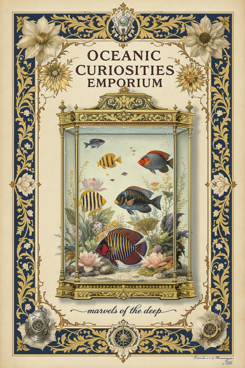 1900's Aquarium Advertisement Poster