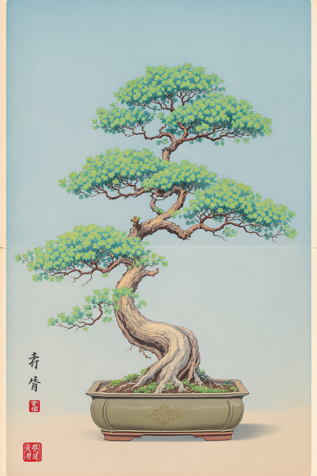 Vintage Bonsai Poster